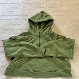 Lululemon Athletica Green Scuba Oversized Half-Zip Hoodie